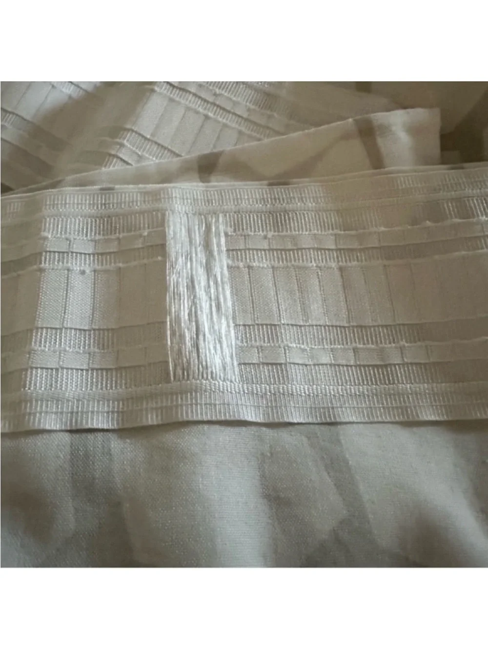 IKEA Flong Curtains White with light gray 57
